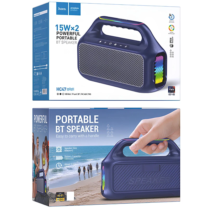 Bluetooth Колонка Hoco HC47 Delight – Blue. Фото 3 з 3