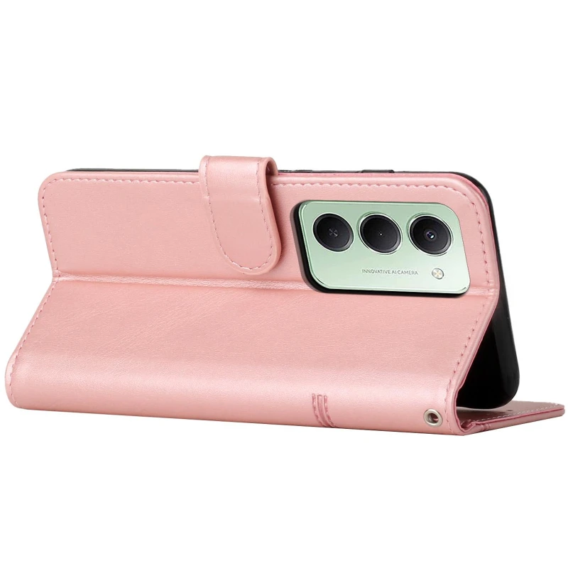 Кожаный чехол-книжка Jet Cover для Xiaomi Redmi 15 (EU) – Rose Gold. Фото 6 из 6