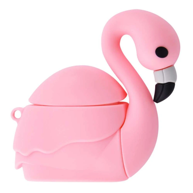 Силіконовий футляр Pink Flamingo для навушників AirPods – Flamingo. Фото 2 з 3