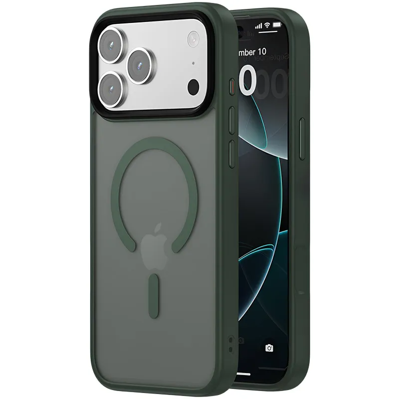 Чохол Ummi Colorful with Magnetic Fit для Apple iPhone 18 Pro (6.3") – Зелений / Dark Green. Фото 1 з 2