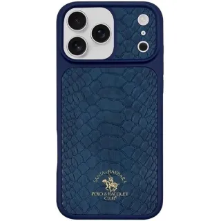 Кожаная накладка Santa Barbara Polo & Racquet Club Series Knight для Apple iPhone 17 Pro (6.3") — Navy
