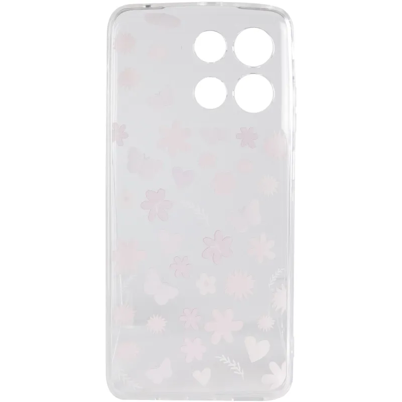 Чохол TPU Clear Joy для Motorola Moto G17 Power – Butterfly Garden. Фото 4 з 6