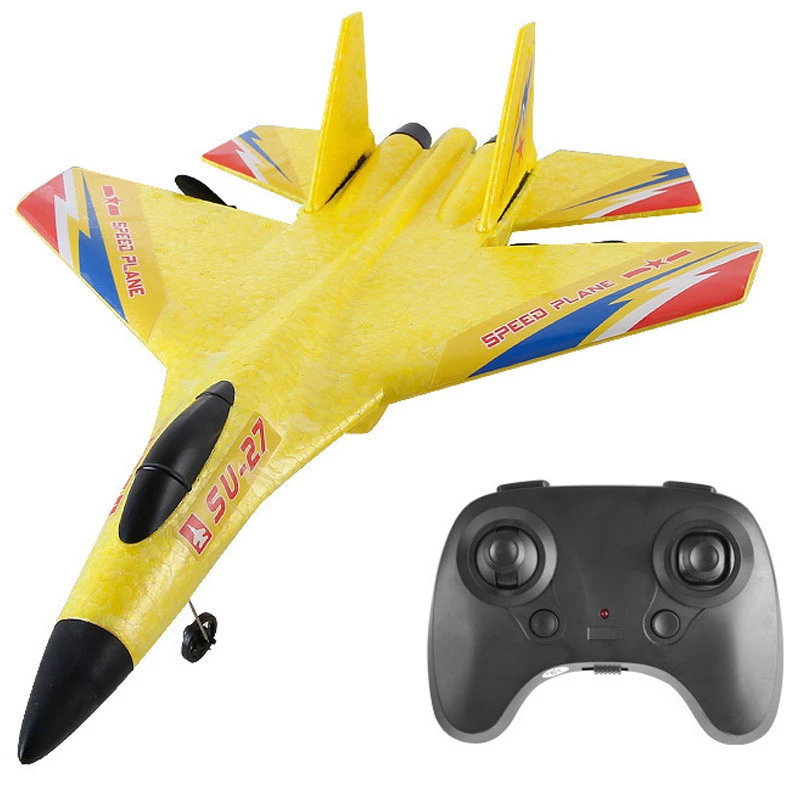 Літак на радіокеруванні SCHE HW28 SU27 Foam – Yellow. Фото 1 з 6
