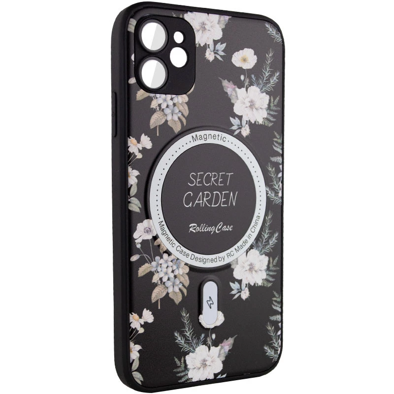 TPU+PC чохол Secret Garden з MagSafe на Apple iPhone 12 (6.1") – Black. Фото 2 з 4