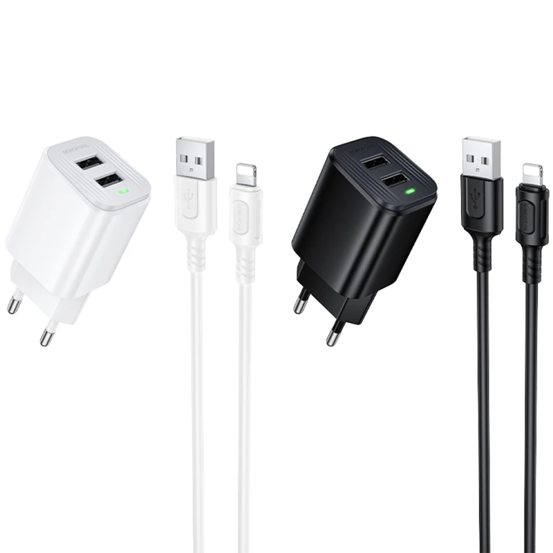 МЗП Borofone BAS81A Star 10.5W (2USB-A) + кабель USB to Lightning фото 1 з 1