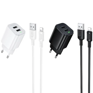 МЗП Borofone BAS81A Star 10.5W (2USB-A) + кабель USB to Lightning фото 1 з 1