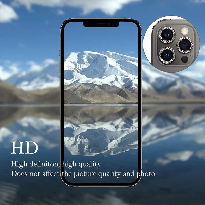 Захисне скло Metal Shine для камери на Apple iPhone 13 Pro Max (6.7") – Темно-Сірий / Graphite. Фото 7 з 8