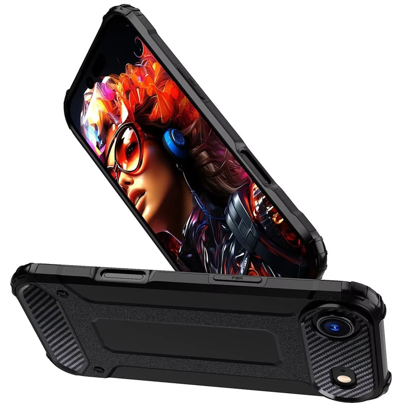 Противоударный чехол с усиленными углами Immortal для Apple iPhone 17 Air (6.5") – Черный. Фото 5 из 6