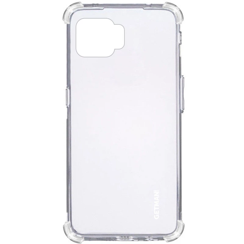 Ультратонкий силіконовий чохол GETMAN з критими бортами на Oppo A93 – Безбарвний (прозорий). Фото 2 з 6