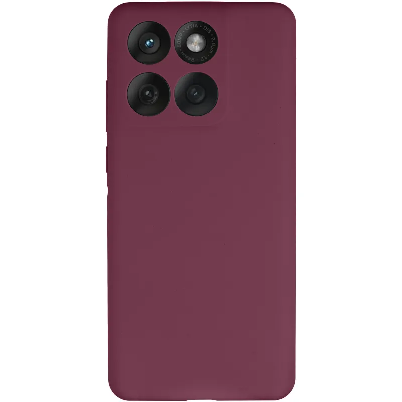 Чохол Silicone Case Lakshmi Premium із закритою камерою для Motorola Edge 60 Fusion – Бордовий / Plum. Фото 3 з 6