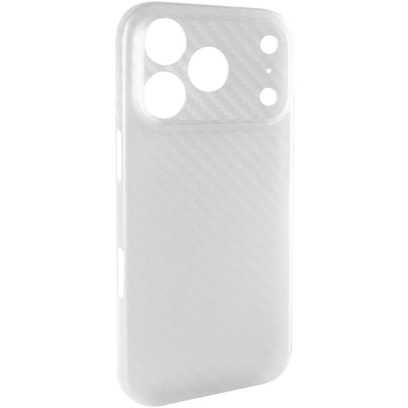 Чохол Getman Carbon Ultra Slim для Apple iPhone 17 Pro (6.3") – Clear White. Фото 2 з 3