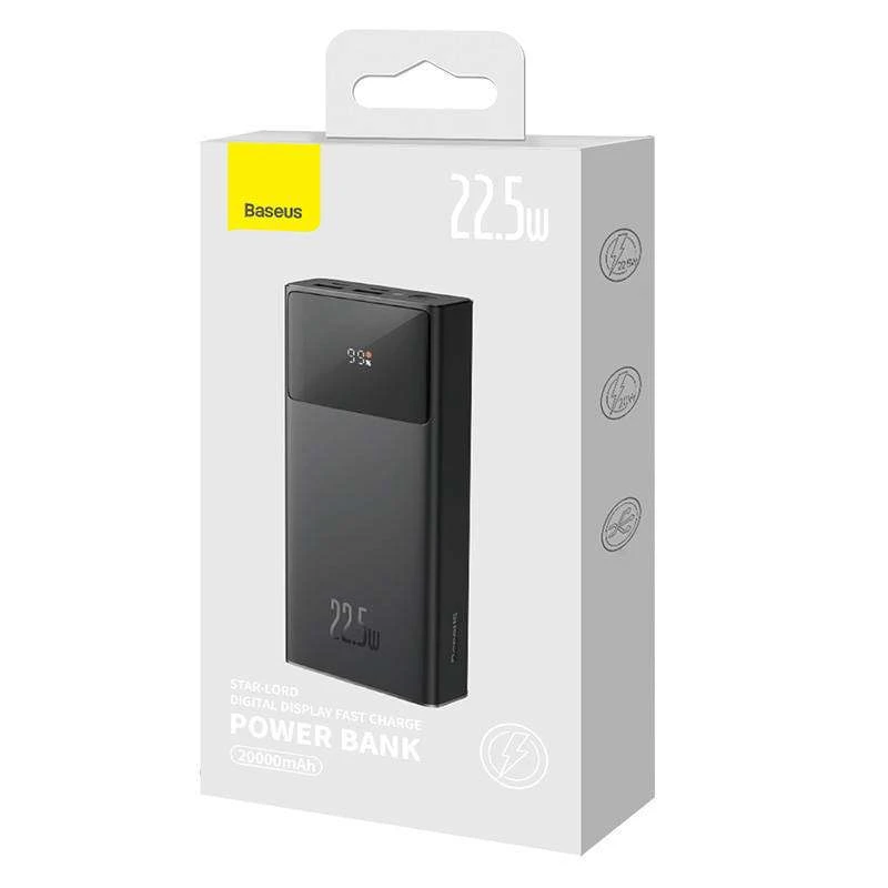Портативний зарядний пристрій Baseus Star-Lord Digital Display 22.5W 30000mAh (PPXJ080101) – Black. Фото 5 з 5