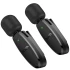 Петличний бездротовий мікрофон Hoco L15 Dual-mic clip-on wireless digital (Lightning/Type-C) – Black. Фото 3 з 6