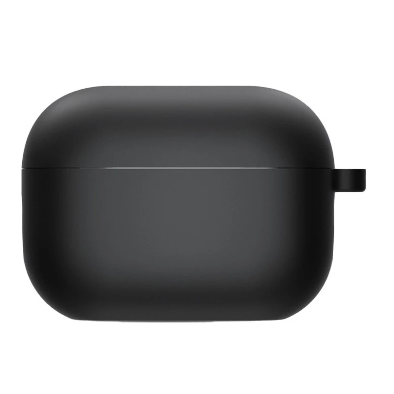 Силіконовий футляр з мікрофіброю для навушників Airpods 4 – Чорний / Black. Фото 1 з 1