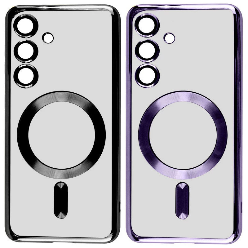 Хромовий TPU чохол з MagSafe на Samsung Galaxy S23 FE фото 2 з 3