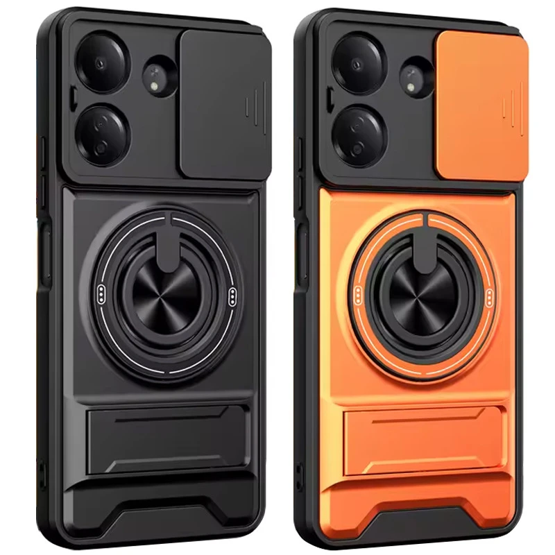 Ударостійкий чохол Camshield StandRing case для Xiaomi Poco C65 фото 1 з 1