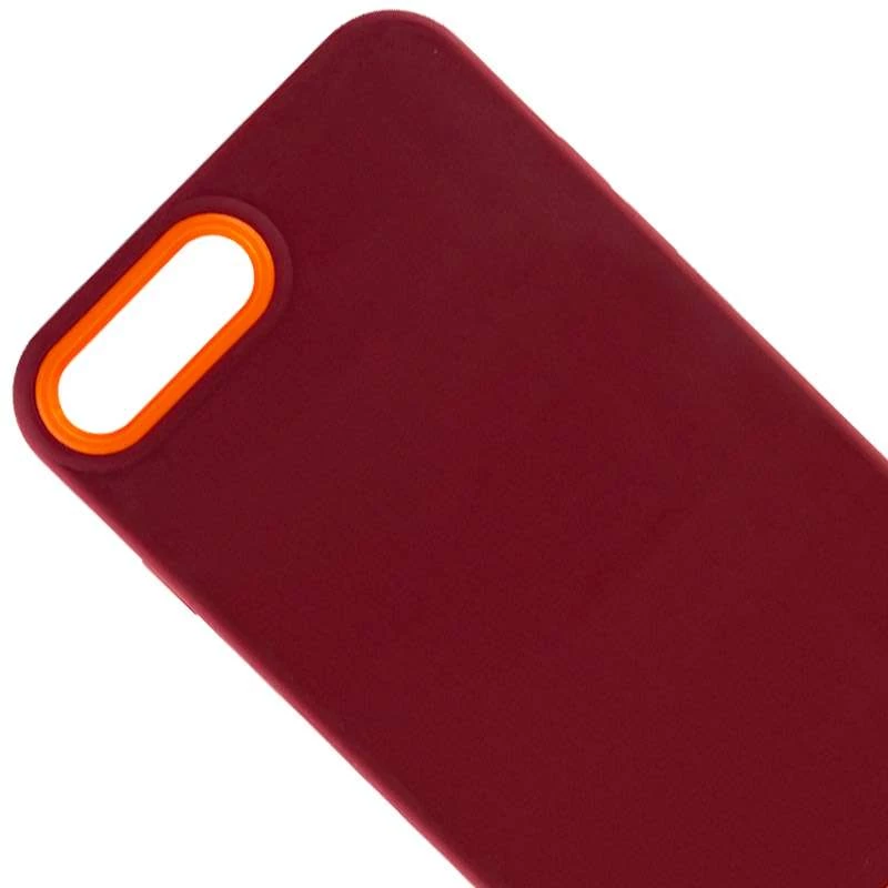 Двухцветный чехол Bichromatic для Apple iPhone 7 plus / 8 plus – Brown burgundy / Orange. Фото 3 из 5