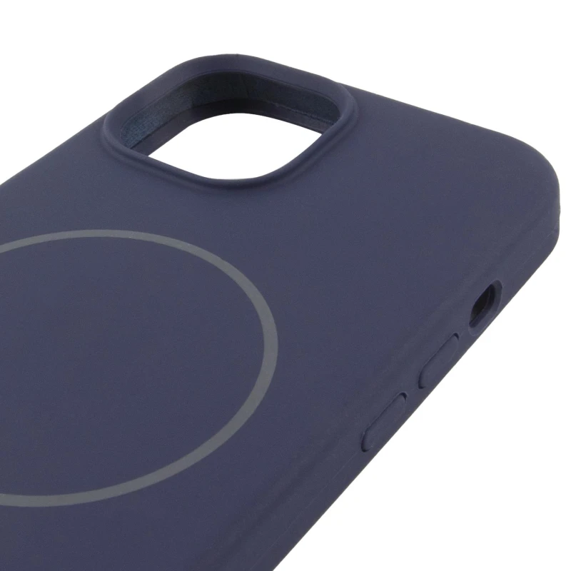Чохол Silicone Armor Max no logo with MagSafe для Apple iPhone 12 (6.1") – Темно-синій / Midnight blue. Фото 5 з 6