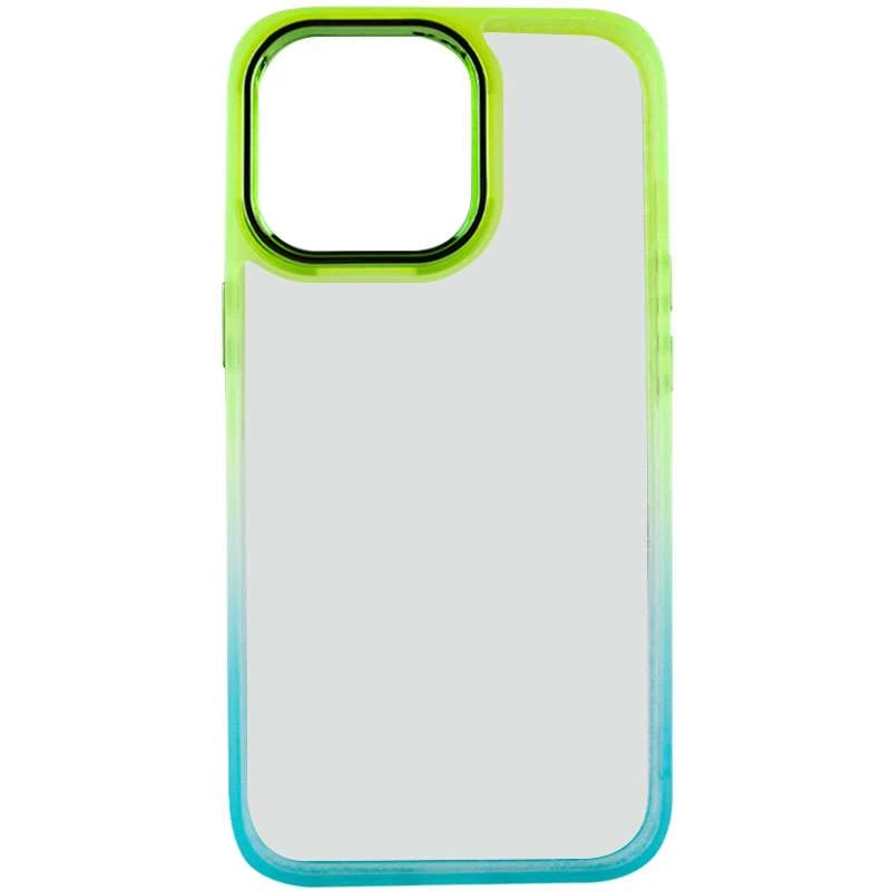 Силіконовий чохол фреш на Apple iPhone 13 Pro Max (6.7") – Бірюзовий / Лимонный. Фото 4 з 6