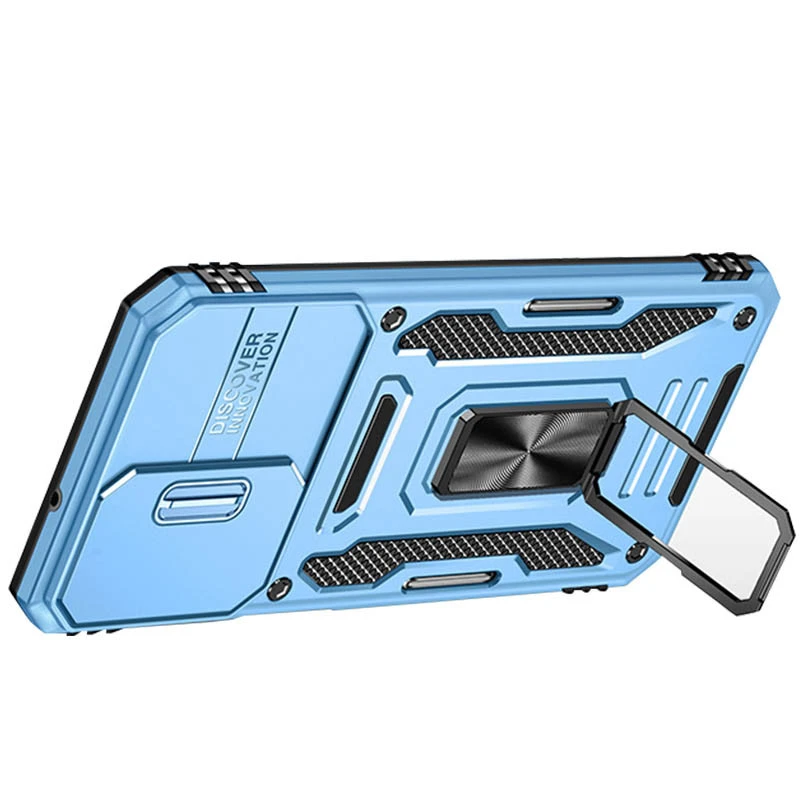 Ударостійкий чохол Square Ring зi шторкою на камеру на Samsung Galaxy A27 – Блакитний / Light Blue. Фото 2 з 2