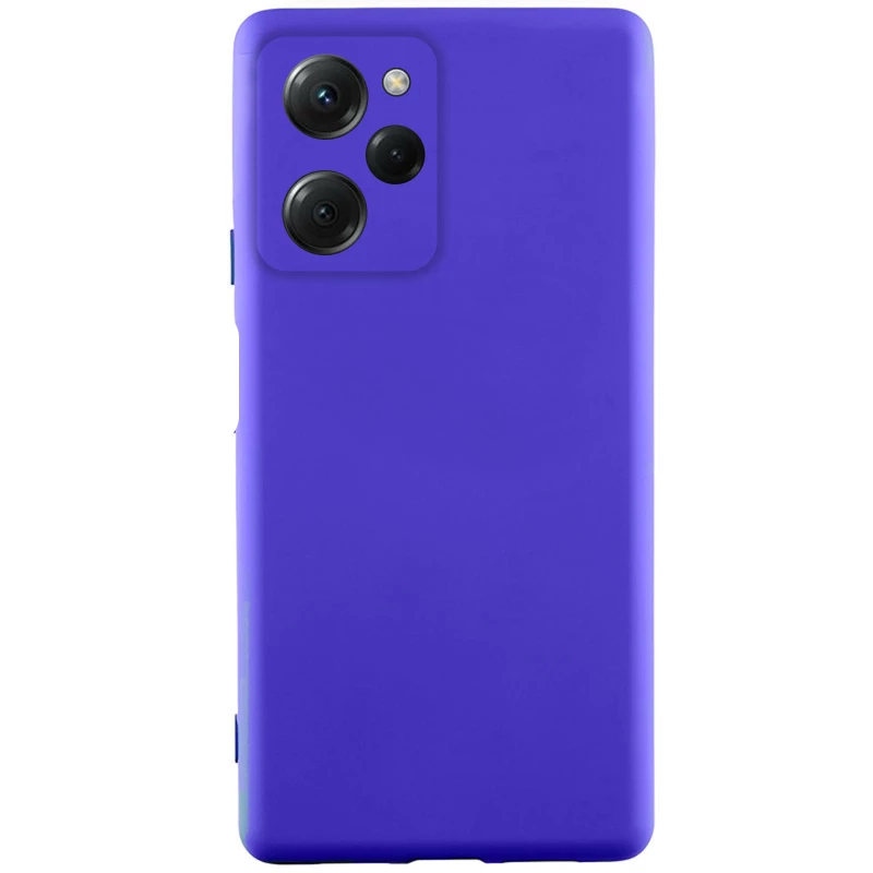 Чохол Silicone Case Lakshmi Plus з закритою камерою на Xiaomi Redmi Note 12 Pro 5G – Синій / Iris. Фото 1 з 6