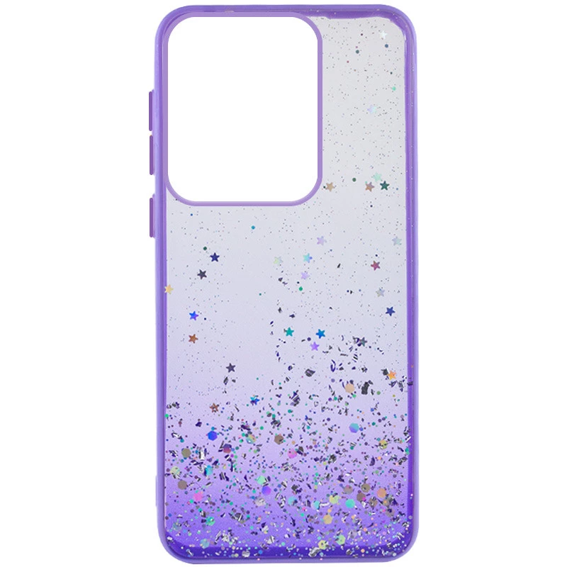 Чохол з блискітками для Xiaomi Redmi Note 13 4G – Бузковий. Фото 2 з 3