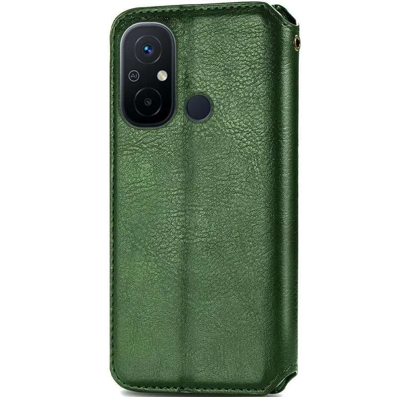 Чехол-книжка GETMAN кубик для Xiaomi Redmi 12C – Зеленый. Фото 4 из 6