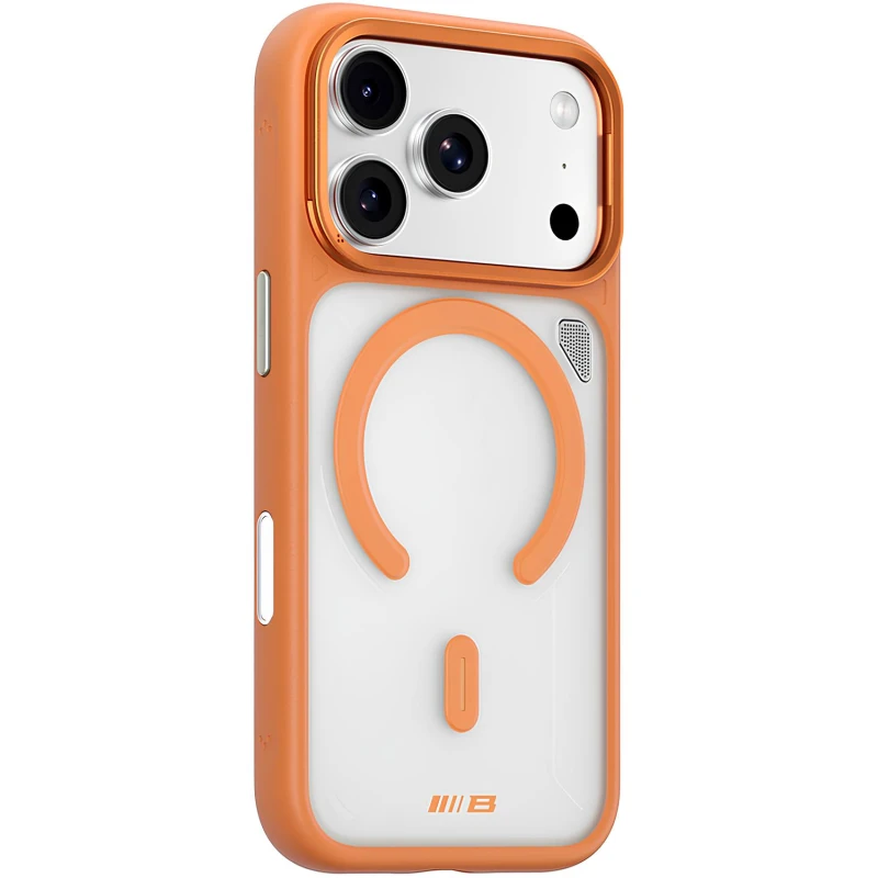 TPU+PC чохол Blueo Frosted Heat Dissipation Stand with MagSafe Apple iPhone 17 Pro Max (6.9") – Помаранчевий. Фото 1 з 3