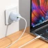 СЗУ Borofone BA94A Lustrous PD30W+QC3.0 (1USB-A/1C) + кабель Type-C to Type-C – Blue. Фото 3 из 4
