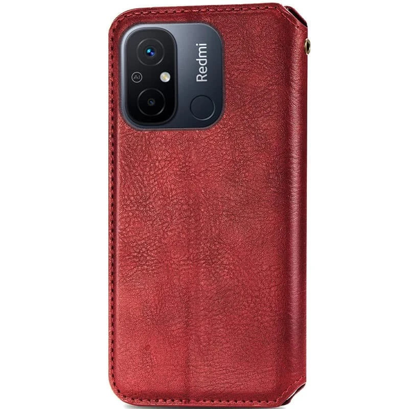 Чохол-книжка GETMAN кубик на Xiaomi Redmi 12C – Червоний. Фото 3 з 5