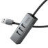 Перехідник HUB Hoco HB1D USB to USB2.0*3+RJ45 – Metal gray. Фото 5 з 6