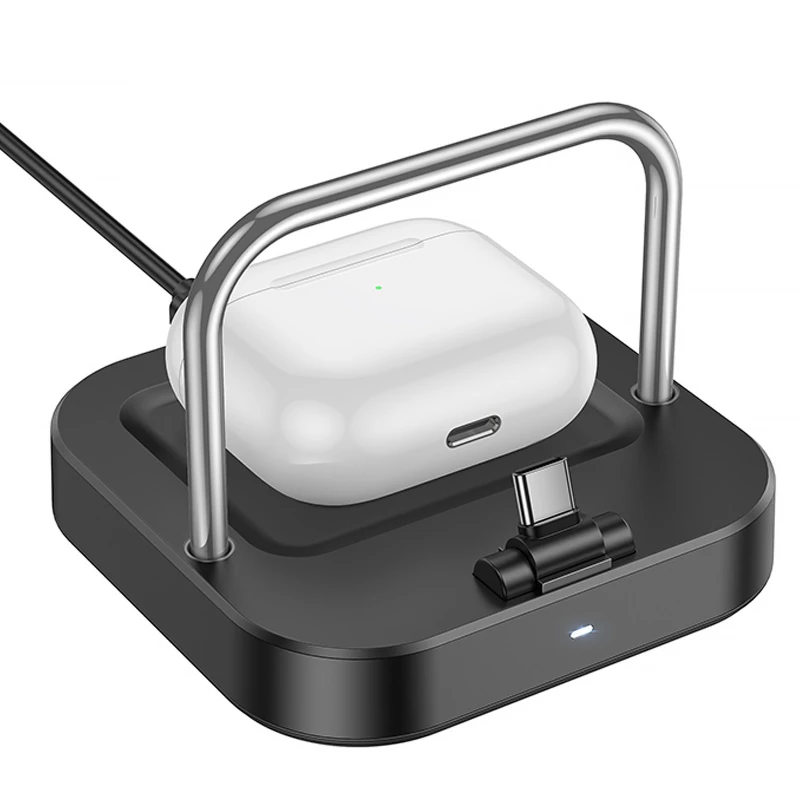 БЗУ Hoco CQ16B Astute 2in1 15W – Black. Фото 3 из 4