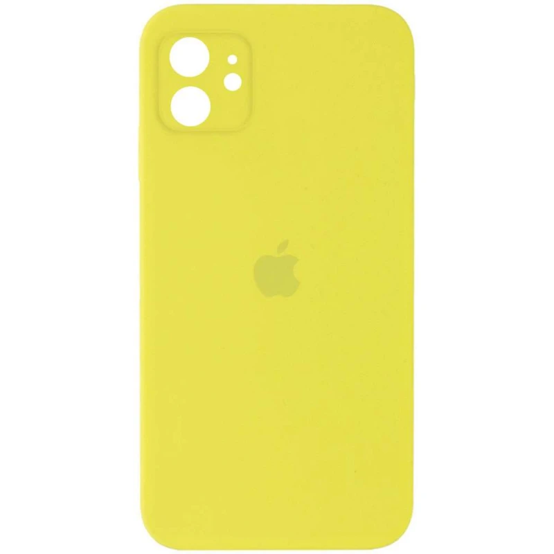 

Чехол Silicone Case Square с защитой камеры для Apple iPhone 11 (6.1") (Желтый / Bright Yellow), Жовтий / bright yellow