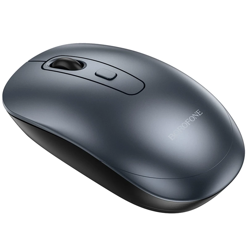 Мышь беспроводная Borofone BG13 Winner 2.4G – Black / Metal gray. Фото 1 из 6