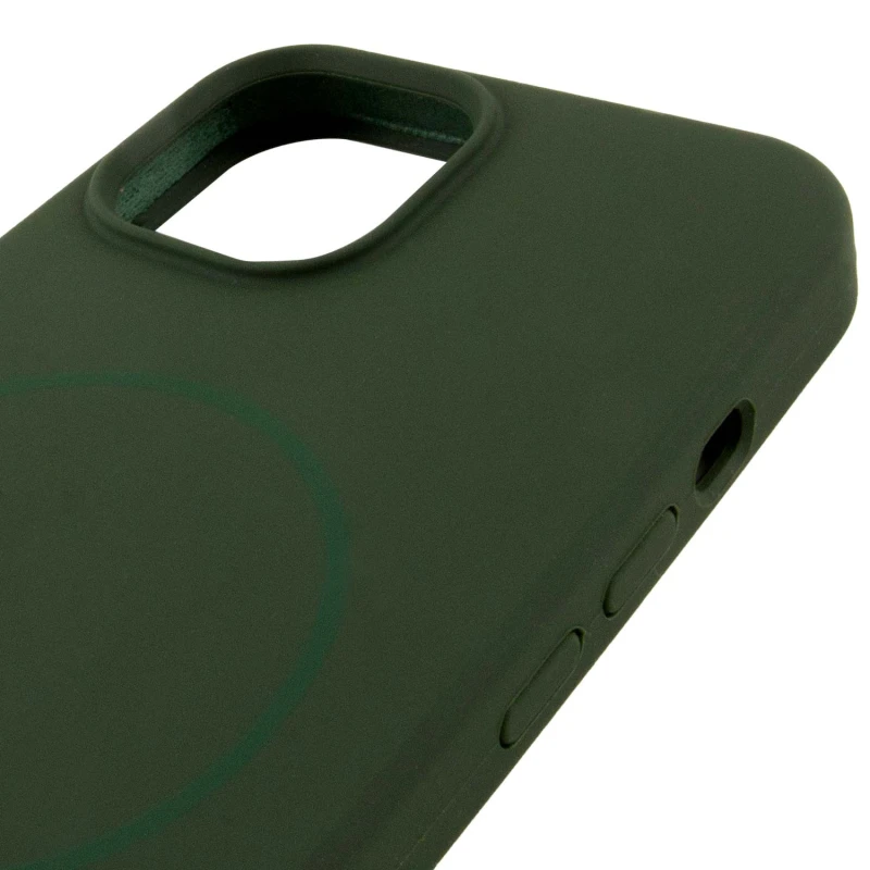 Чохол Silk Full Protective (AA) NO LOGO with Magnetic Fit для Apple iPhone 14 (6.1") – Зелений / Cyprus Green. Фото 6 з 7