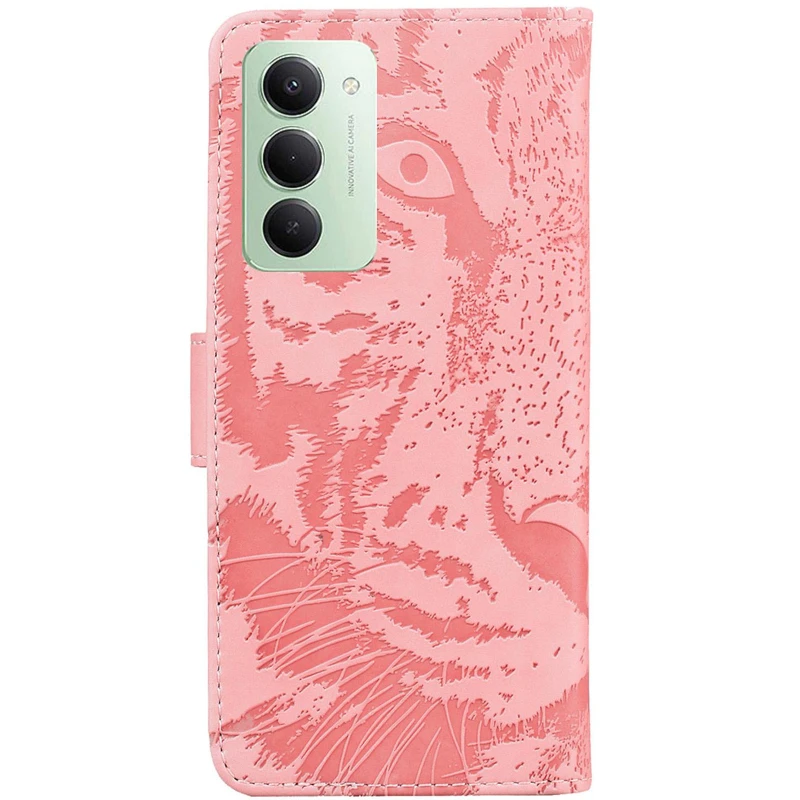 Шкіряний чохол-книжка Tiger для Xiaomi Redmi 15 (EU) – Pink. Фото 2 з 7