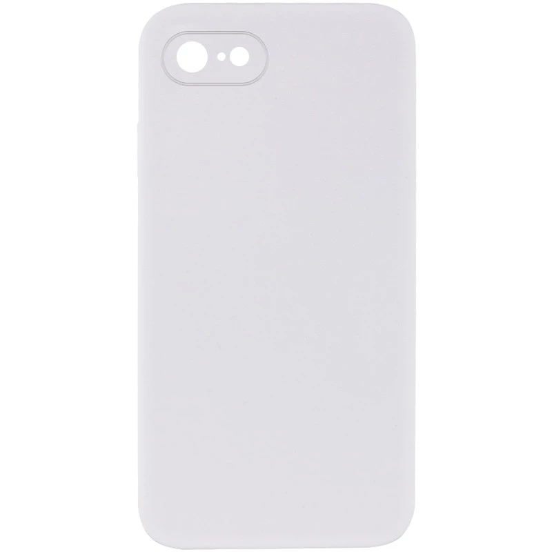 Чехол Silicone Case Square L с защитой камеры для Apple iPhone SE (2020) – Белый / White. Фото 1 из 3