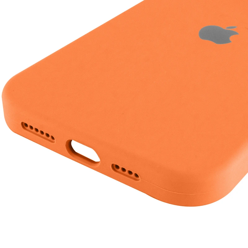 Чохол Silicone Case з закритим низом на Apple iPhone 17 Pro (6.3") – Помаранчевий / Orange. Фото 3 з 4