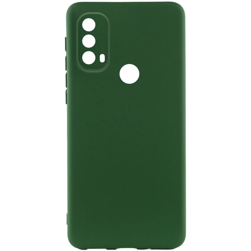 

Чехол Silicone Case Lakshmi с закрытой камерой для Motorola Moto E40 (Зеленый / Dark green), Зелений / dark green