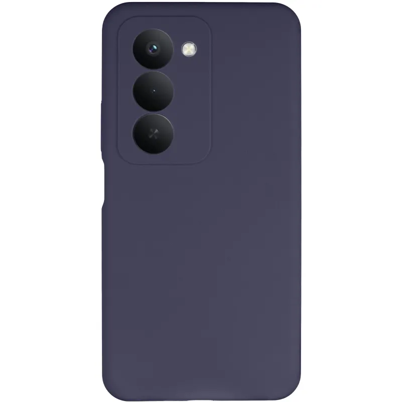 Чехол Silicone Case Lakshmi Premium з закритою камерою на Xiaomi Redmi 15 (EU) – Темно-синий / Midnight blue. Фото 3 из 8