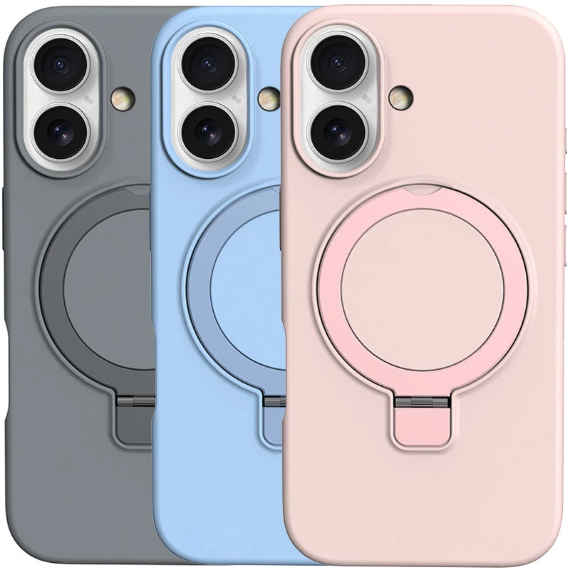 Силіконовий чохол Full Protective з кільцем-тримачем (без логотипу) для Apple iPhone 16 Plus фото 2 з 2