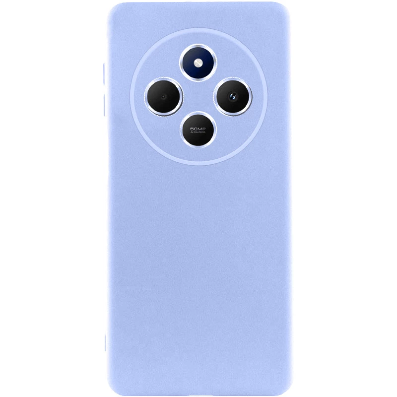 Цветной силиконовый чехол GETMAN с закрытой камерой на Xiaomi Redmi 14C / Poco C75 – Сиреневый / Light purple. Фото 1 из 1