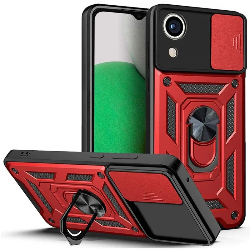 Ударопрочный чехол Ummi Camshield Serge Ring (in box) для Samsung Galaxy A03 Core – Красный. Фото 1 Ударопрочный чехол Ummi Camshield Serge Ring (in box) для Samsung Galaxy A03 Core – Красный. Фото 1 из 1