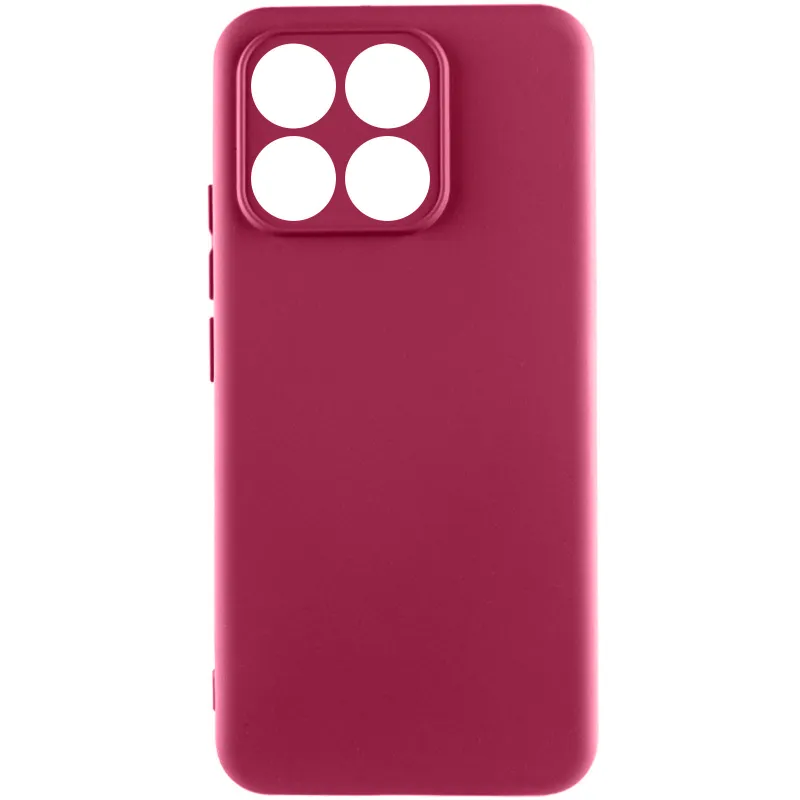 Цветной силиконовый чехол GETMAN с закрытой камерой на Motorola Moto G86 Power – Бордовый / Marsala. Фото 1 из 1