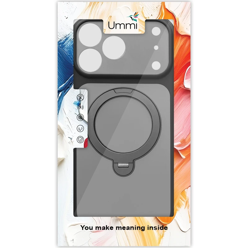 Чохол Ummi Full Camera with MagSafe HQ Ring для Apple iPhone 17 Pro (6.3") – Black. Фото 2 з 3