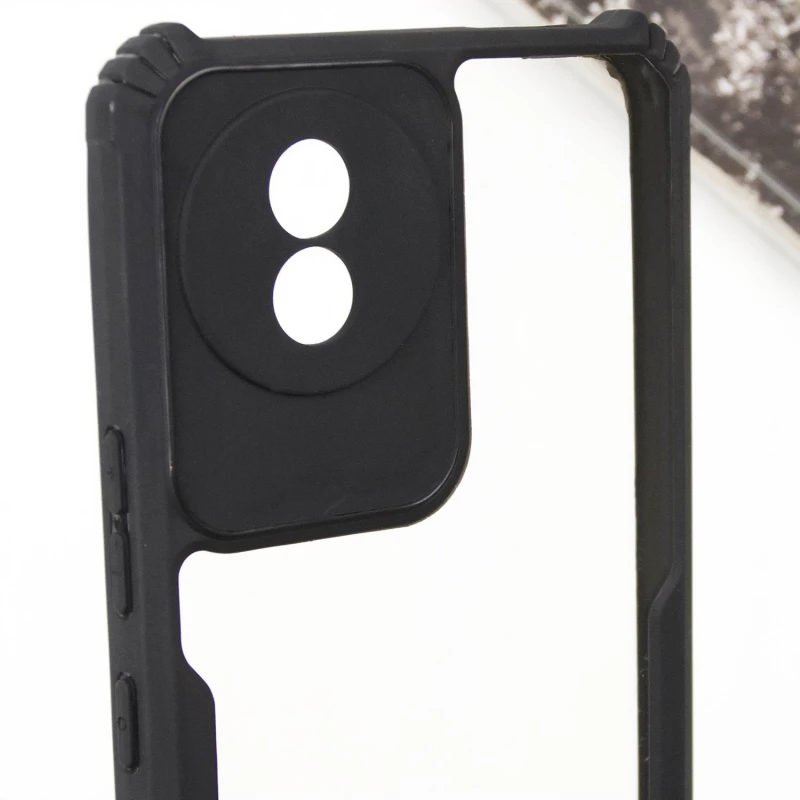 Чорний TPU+PC з посиленими кутами для Vivo Y02 – Black. Фото 6 з 6