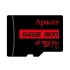 Карта пам'яті Apacer microSDXC (UHS-1) 64Gb class 10 V10 A1 R100MB/s (без адаптера) – Black. Фото 1 з 2