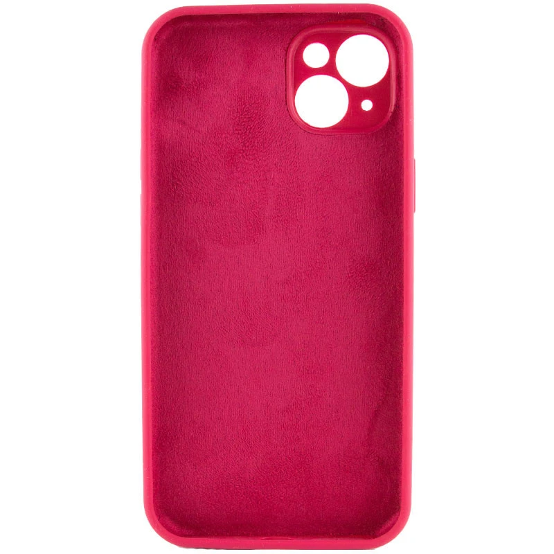Чехол с защитой камеры Silicone Case для Apple iPhone 15 Plus (6.7") – Красный / Rose Red. Фото 4 из 6