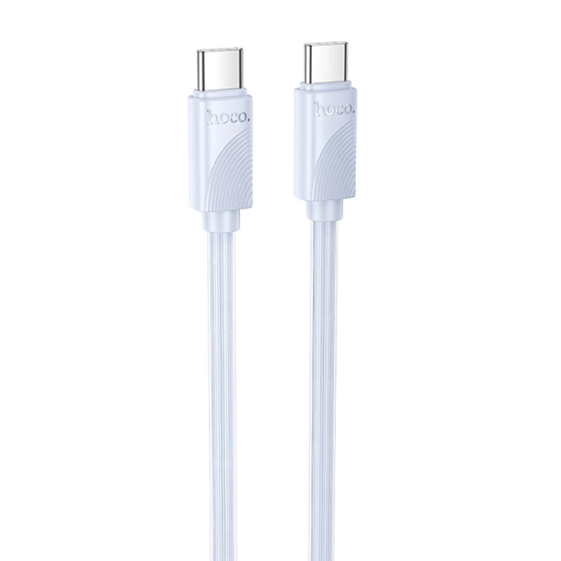 Дата кабель Hoco X114 Energy Type-C to Type-C 60W (1m) – Blue. Фото 1 з 4