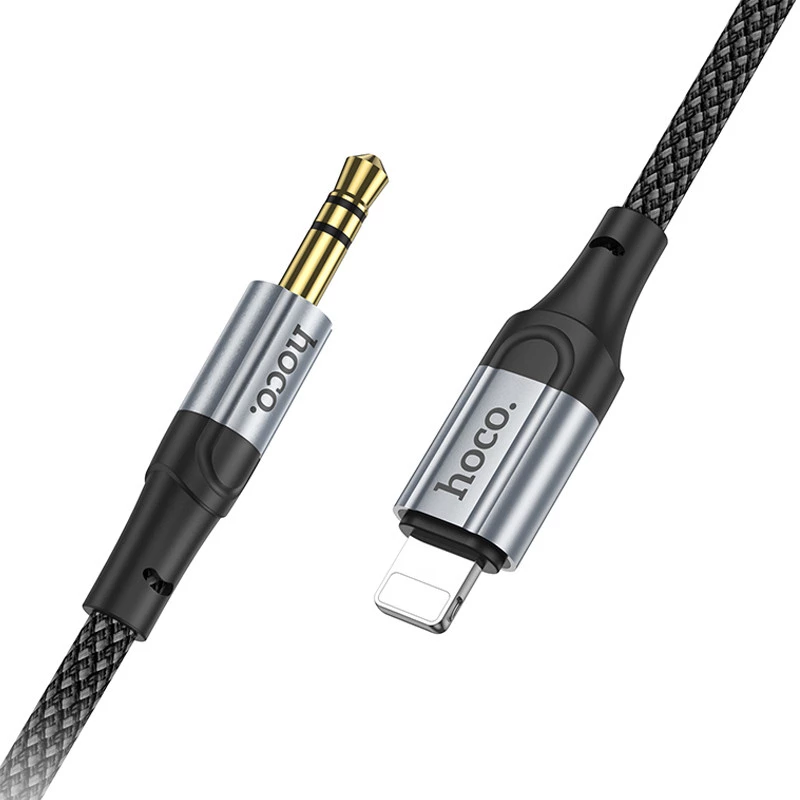 Аудіо кабель Aux Hoco UPA26 Fresh Lightning to 3.5mm (1m) – Black. Фото 2 Аудіо кабель Aux Hoco UPA26 Fresh Lightning to 3.5mm (1m) – Black. Фото 2 з 8